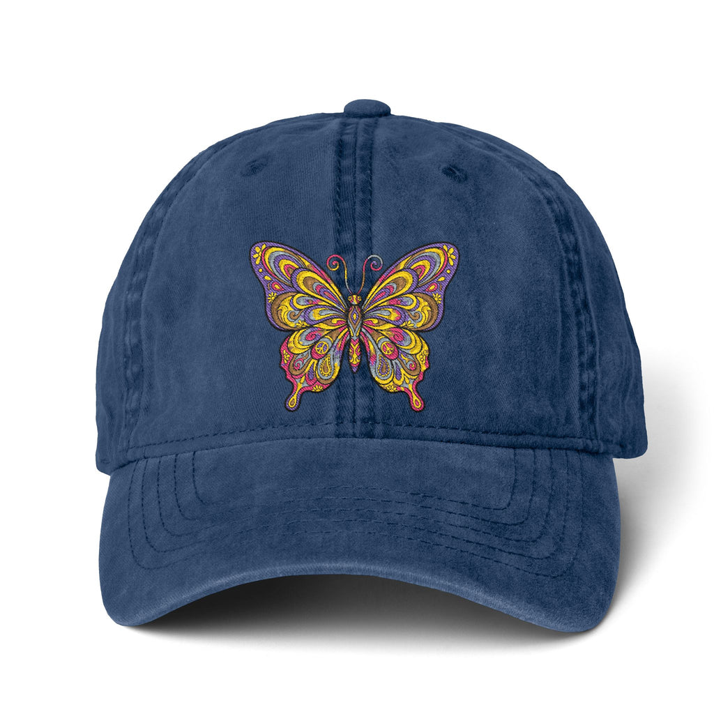 Vintage Women's Butterfly Cap – Adjustable Boho Hat | musikworlds Artist Collection