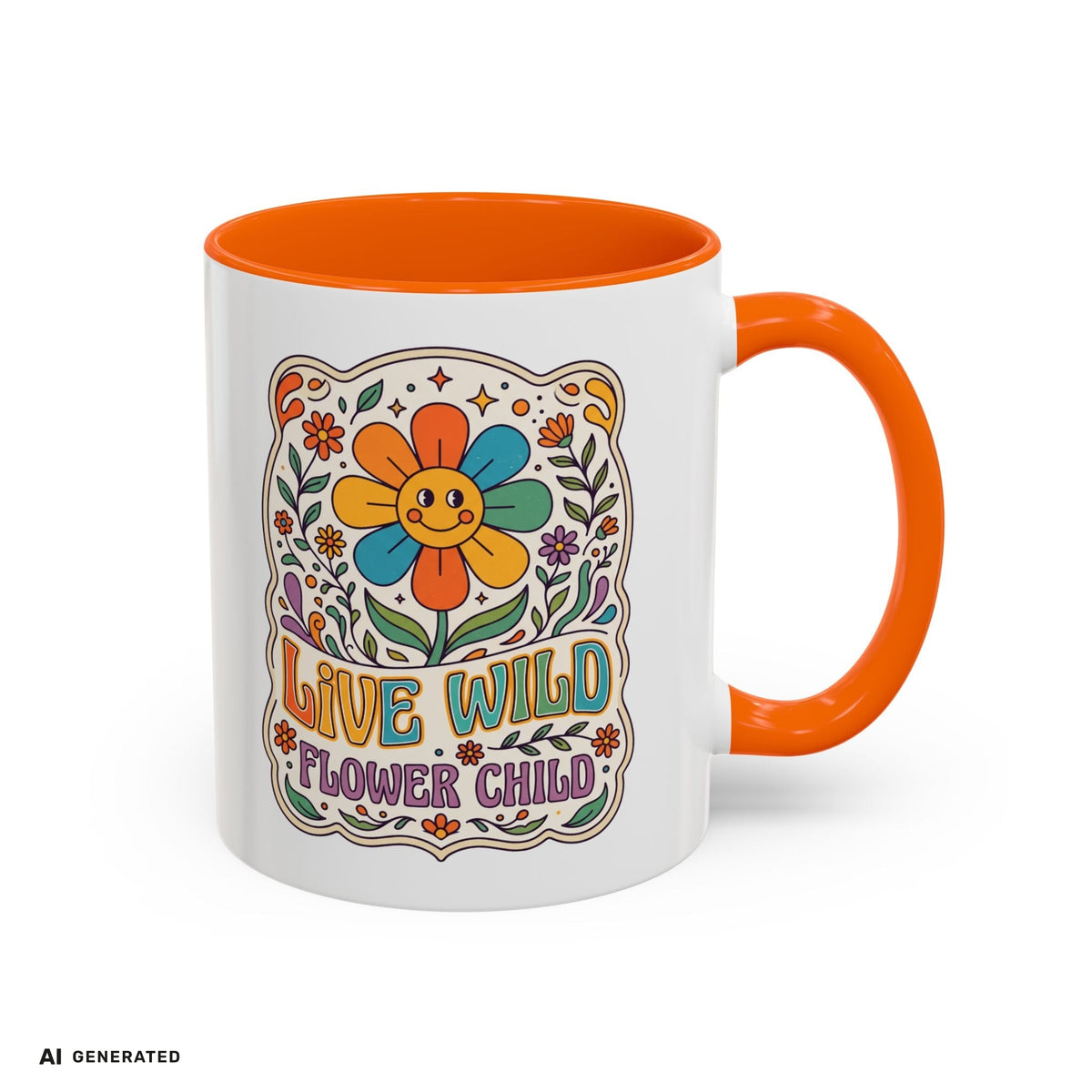 Live Wild Flower Child Kaffeetasse  | musikworlds Artist Collection – AI GENERATED / KI-GENERIERT