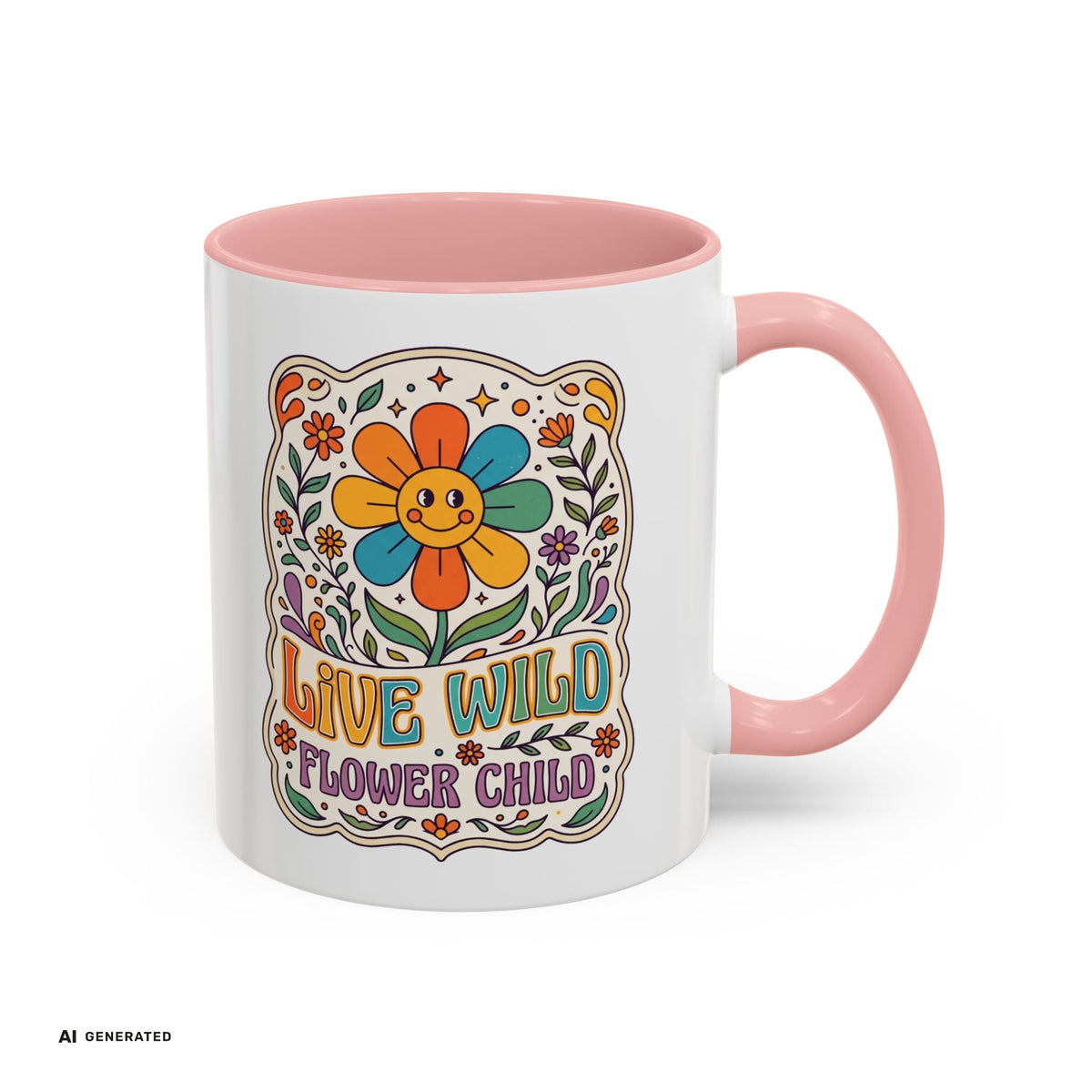 Live Wild Flower Child Kaffeetasse  | musikworlds Artist Collection – AI GENERATED / KI-GENERIERT