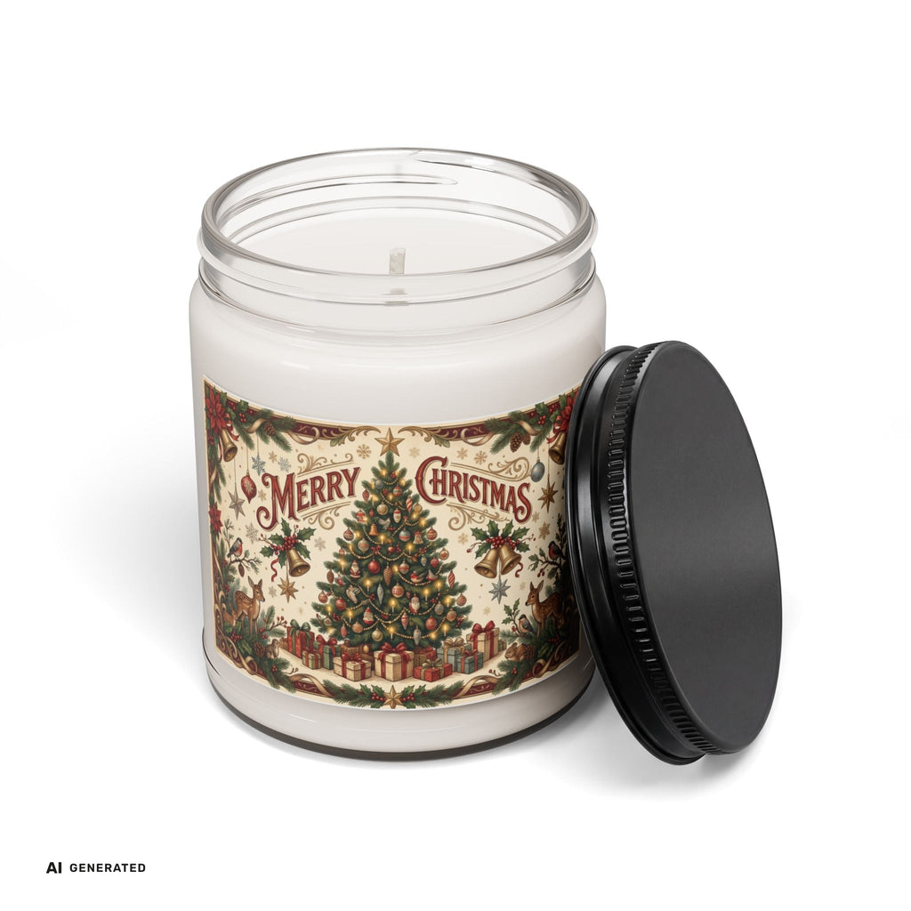 Merry Christmas Christmas Tree Scented Soy Candle | musikworlds Artist Collection – AI GENERATED / KI-GENERIERT