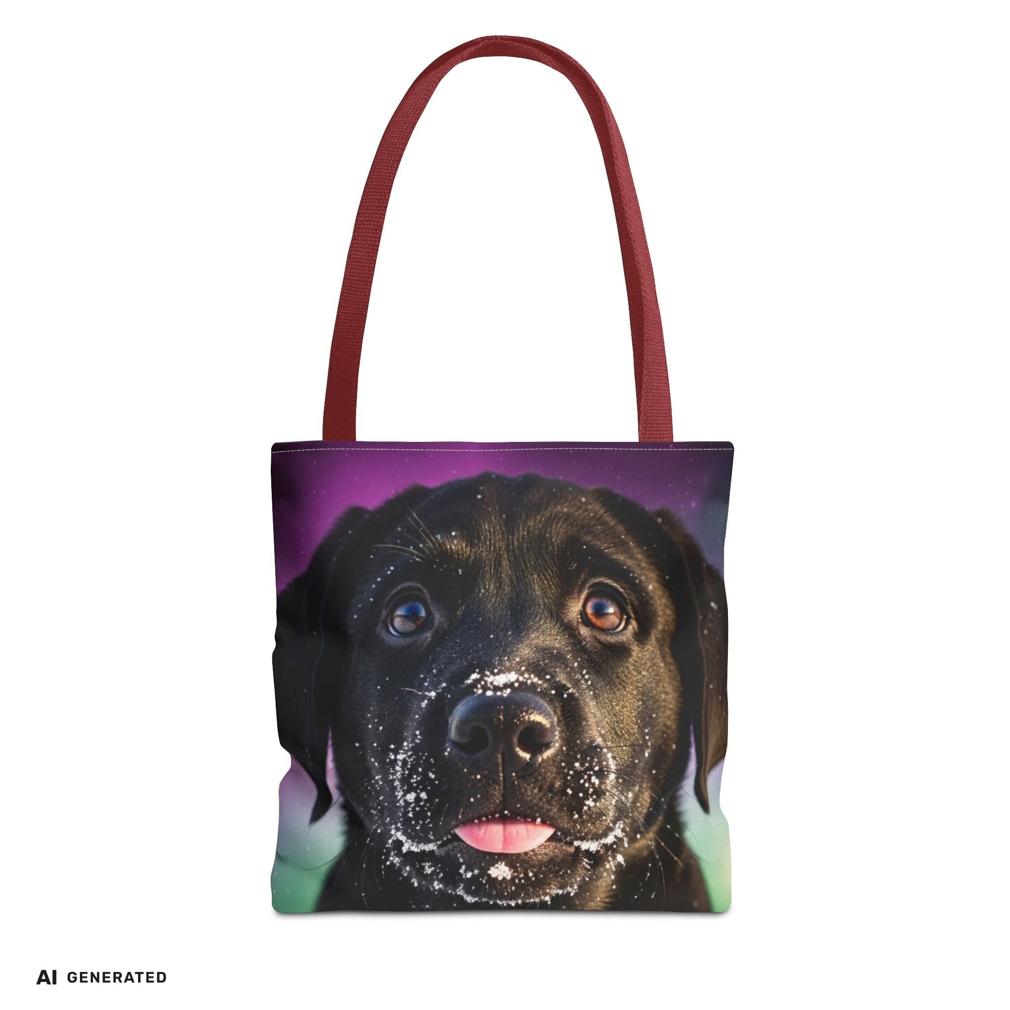 Black Lab Portrait Tote Bag – Labrador Hundeliebhaber Geschenk | musikworlds Artist Collection – AI GENERATED / KI-GENERIERT