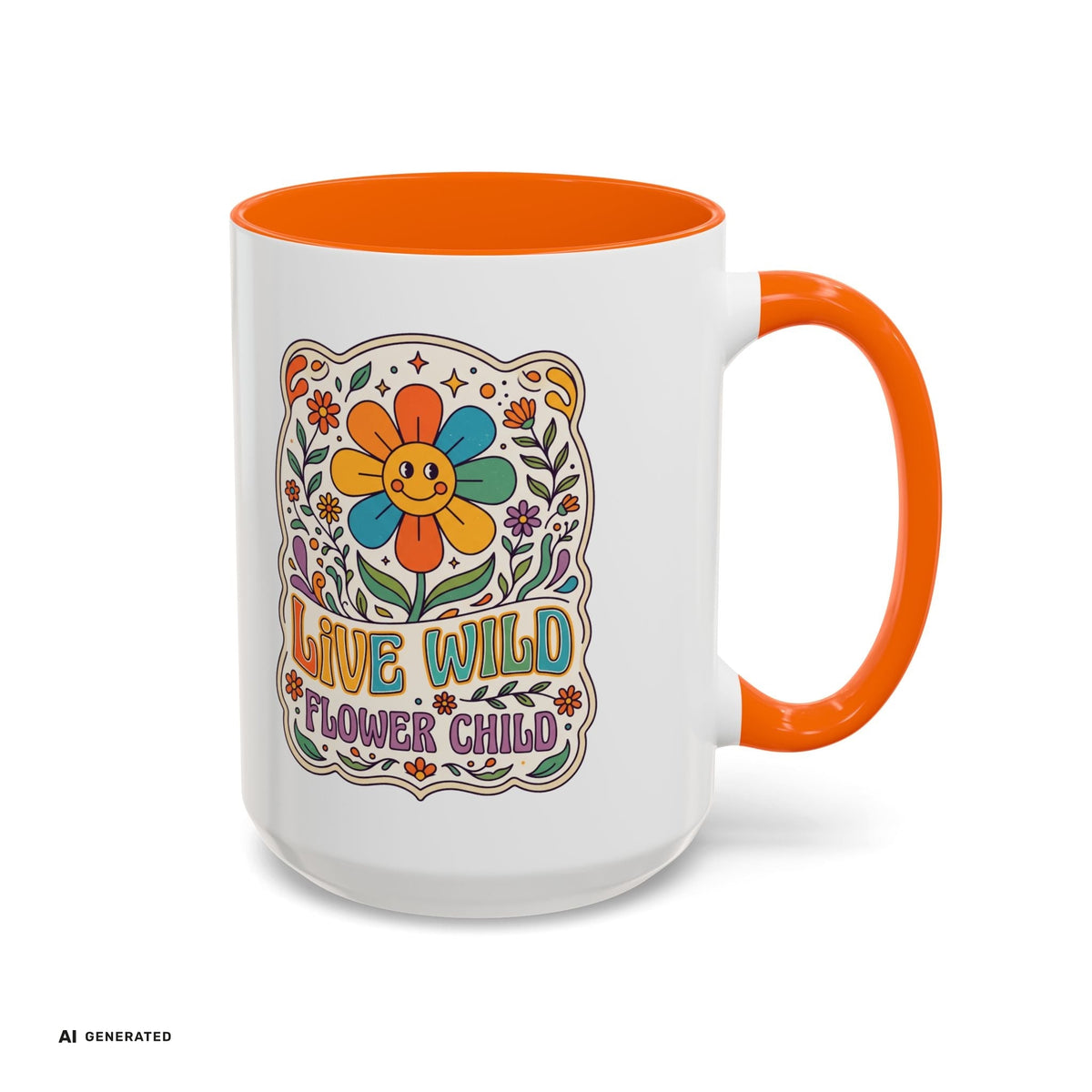 Live Wild Flower Child Kaffeetasse  | musikworlds Artist Collection – AI GENERATED / KI-GENERIERT