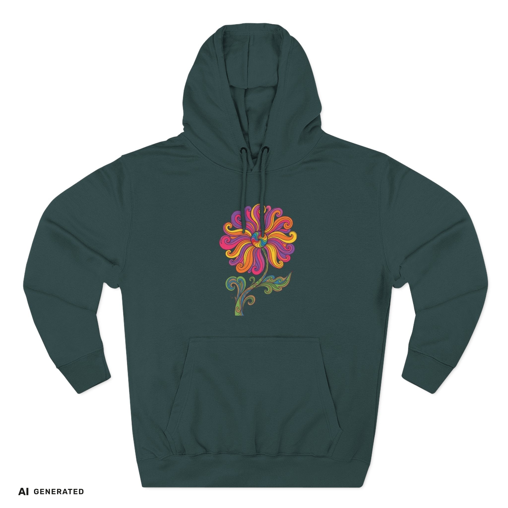 Three-Panel Fleece Hoodie – Kuscheliger Kapuzenpullover | musikworlds Artist Collection – AI GENERATED / KI-GENERIERT