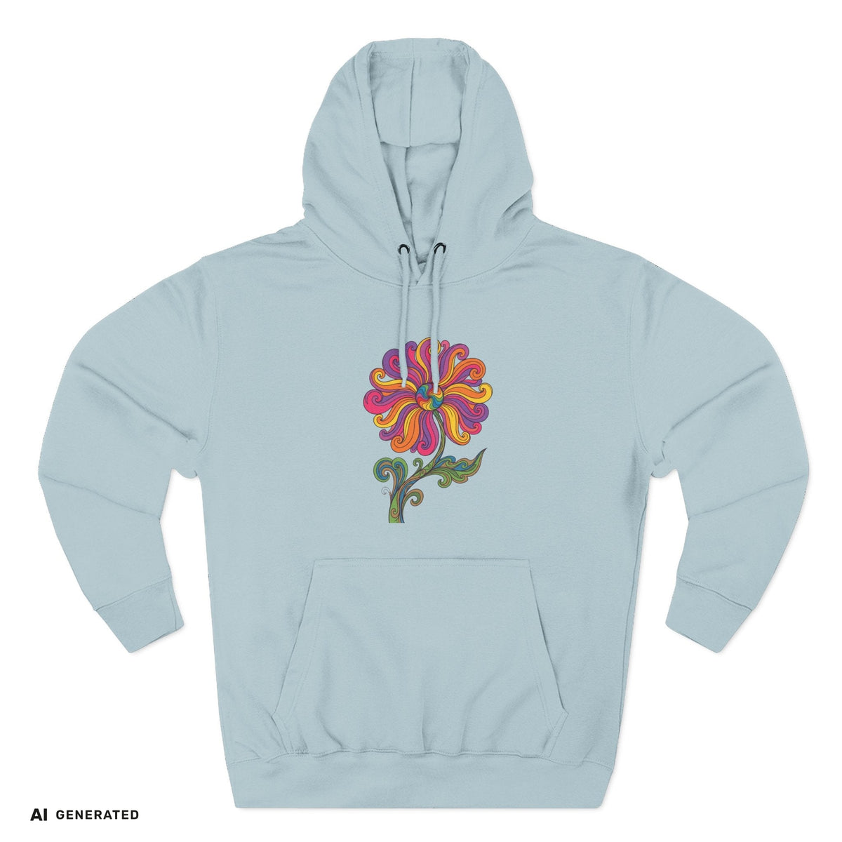 Three-Panel Fleece Hoodie – Kuscheliger Kapuzenpullover | musikworlds Artist Collection – AI GENERATED / KI-GENERIERT