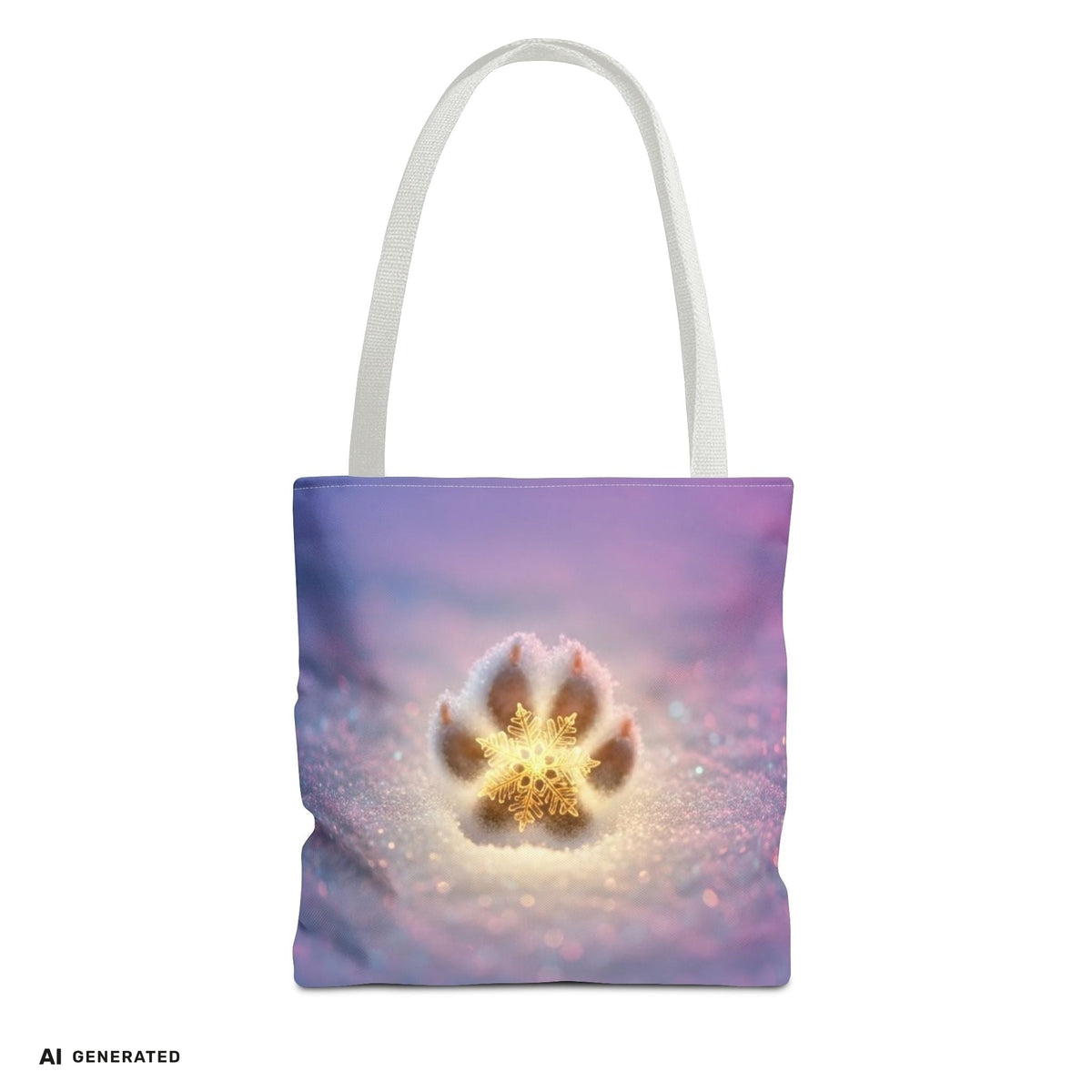 Paw Print Tote Bag – Geschenk für Hundeliebhaber | musikworlds Artist Collection – AI GENERATED / KI-GENERIERT
