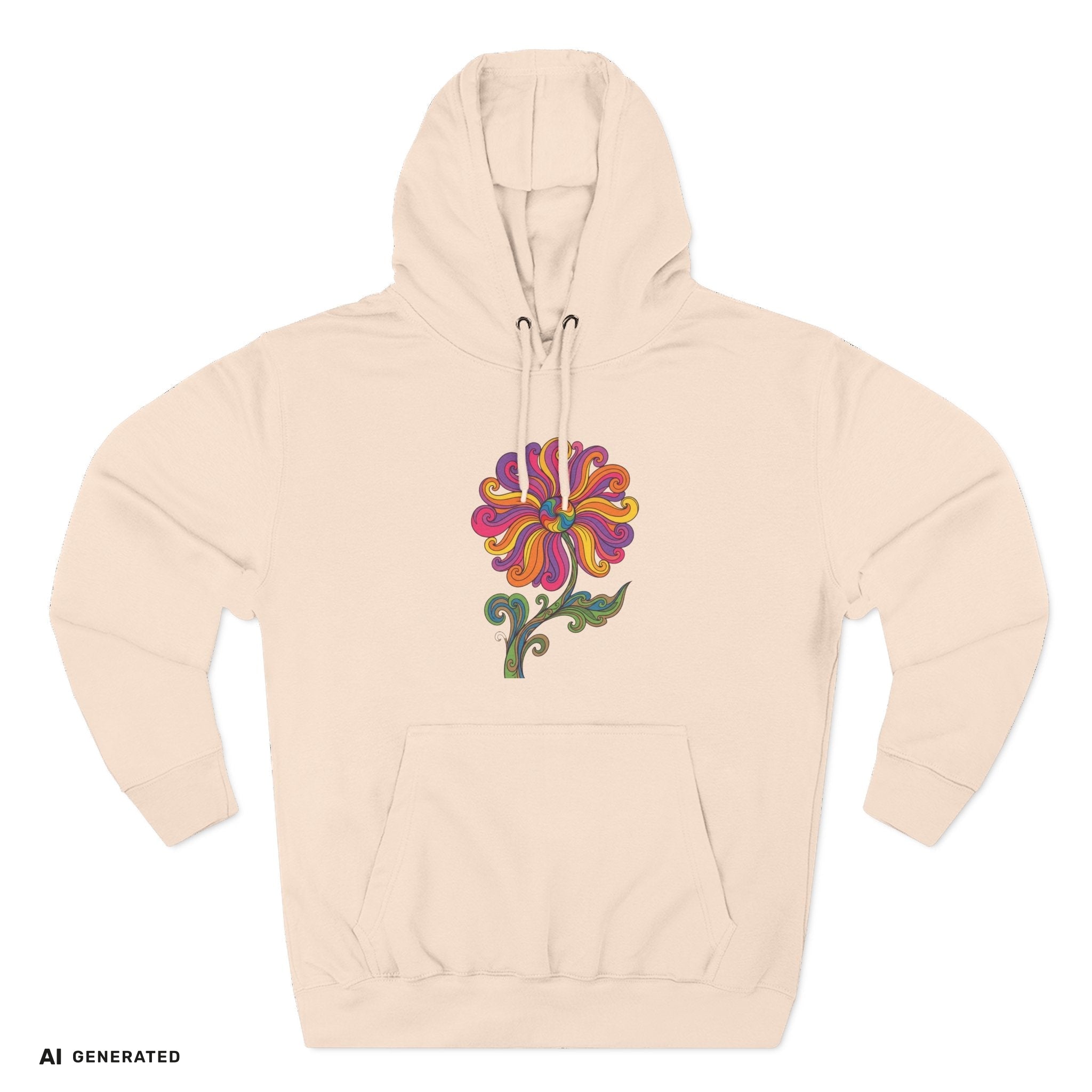 Three-Panel Fleece Hoodie – Kuscheliger Kapuzenpullover | musikworlds Artist Collection – AI GENERATED / KI-GENERIERT