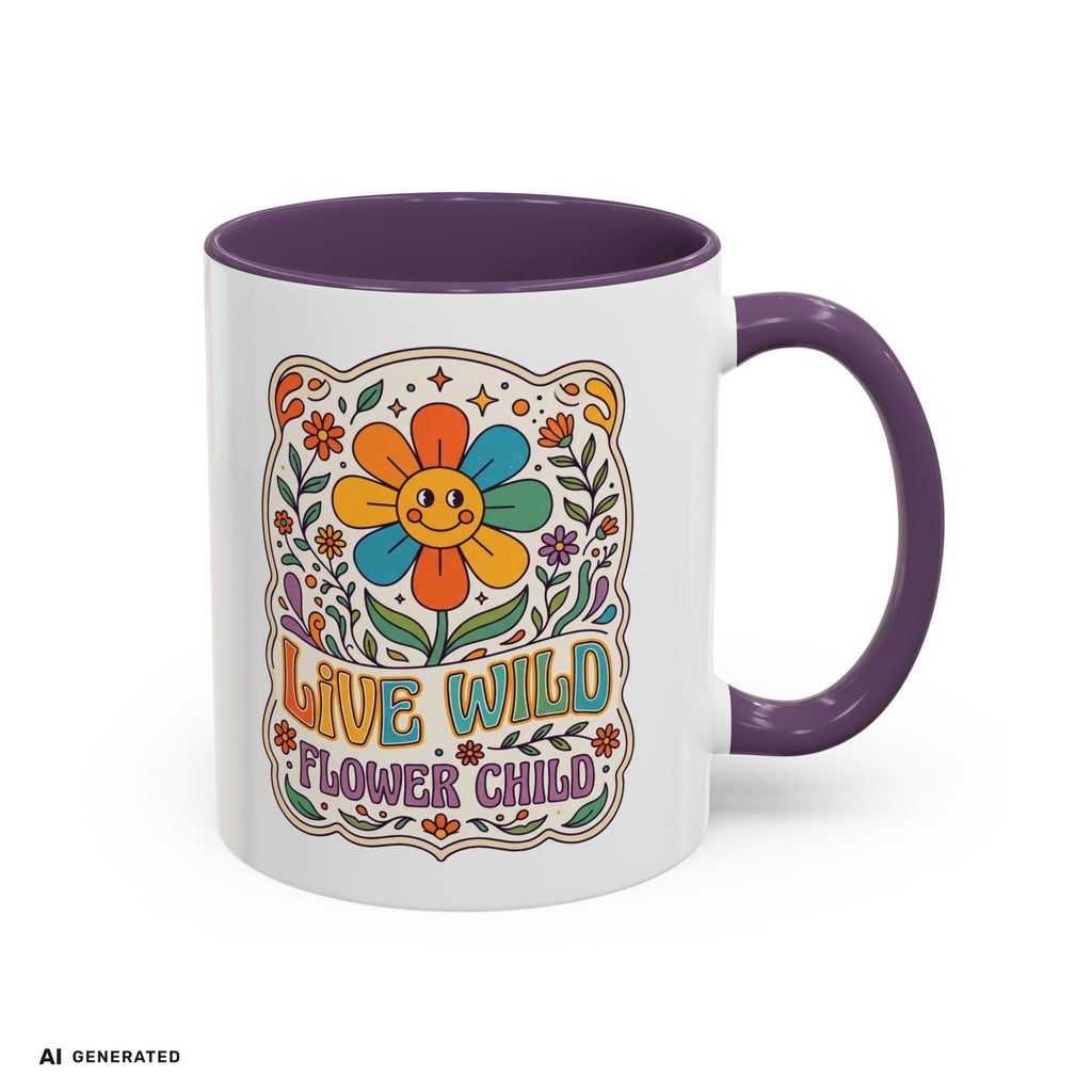 Live Wild Flower Child Kaffeetasse  | musikworlds Artist Collection – AI GENERATED / KI-GENERIERT