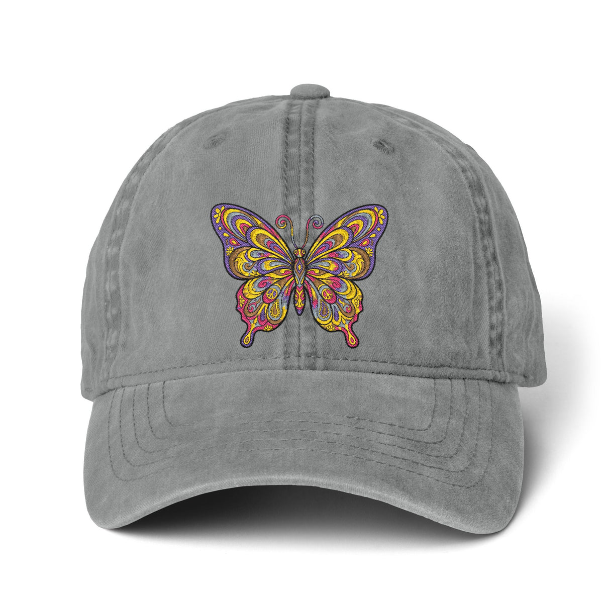 Vintage Women's Butterfly Cap – Adjustable Boho Hat | musikworlds Artist Collection