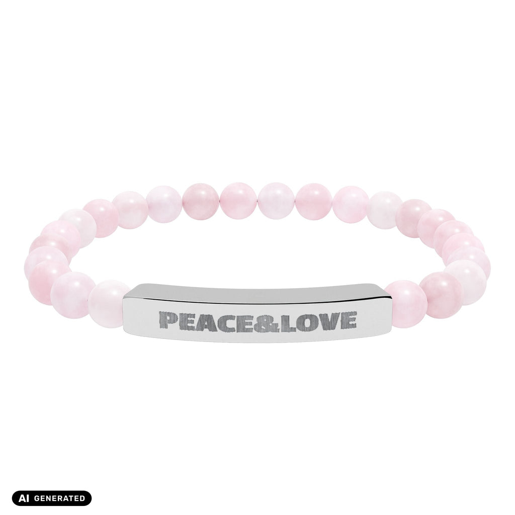 Naturstein Armband PEACE & LOVE | musikworlds Artist Collection – AI GENERATED / KI-GENERIERT