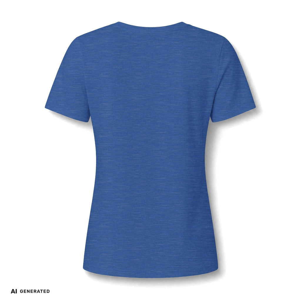 Damen V-Ausschnitt T-Shirt Blumenkind – Blumen Paisley Retro | musikworlds Artist Collection – AI GENERATED / KI-GENERIERT