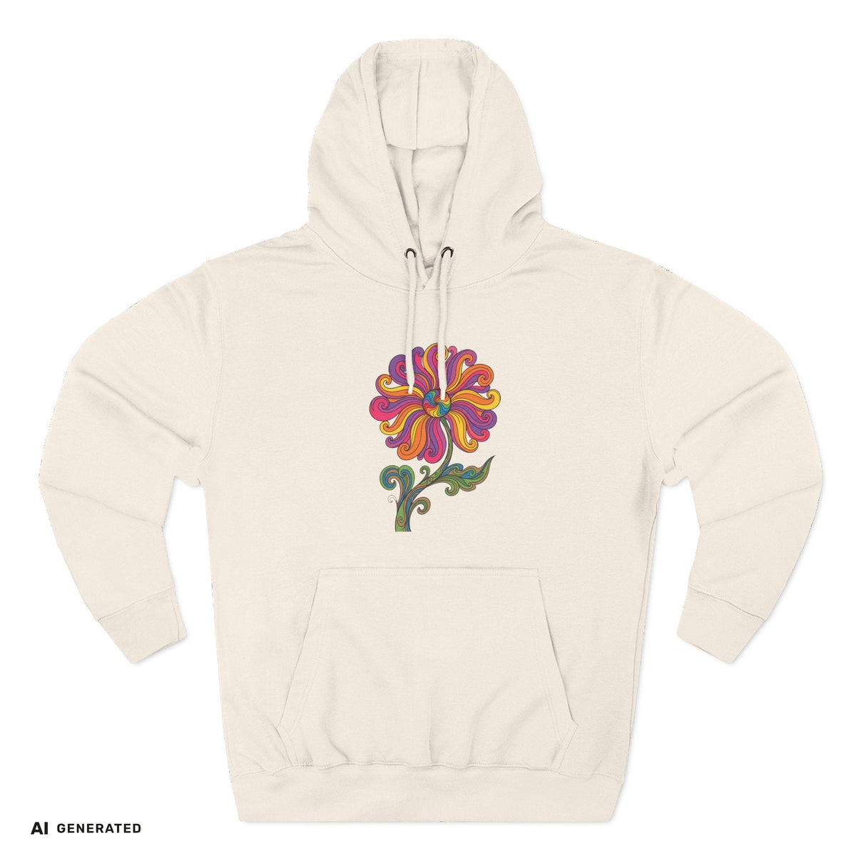 Three-Panel Fleece Hoodie – Kuscheliger Kapuzenpullover | musikworlds Artist Collection – AI GENERATED / KI-GENERIERT