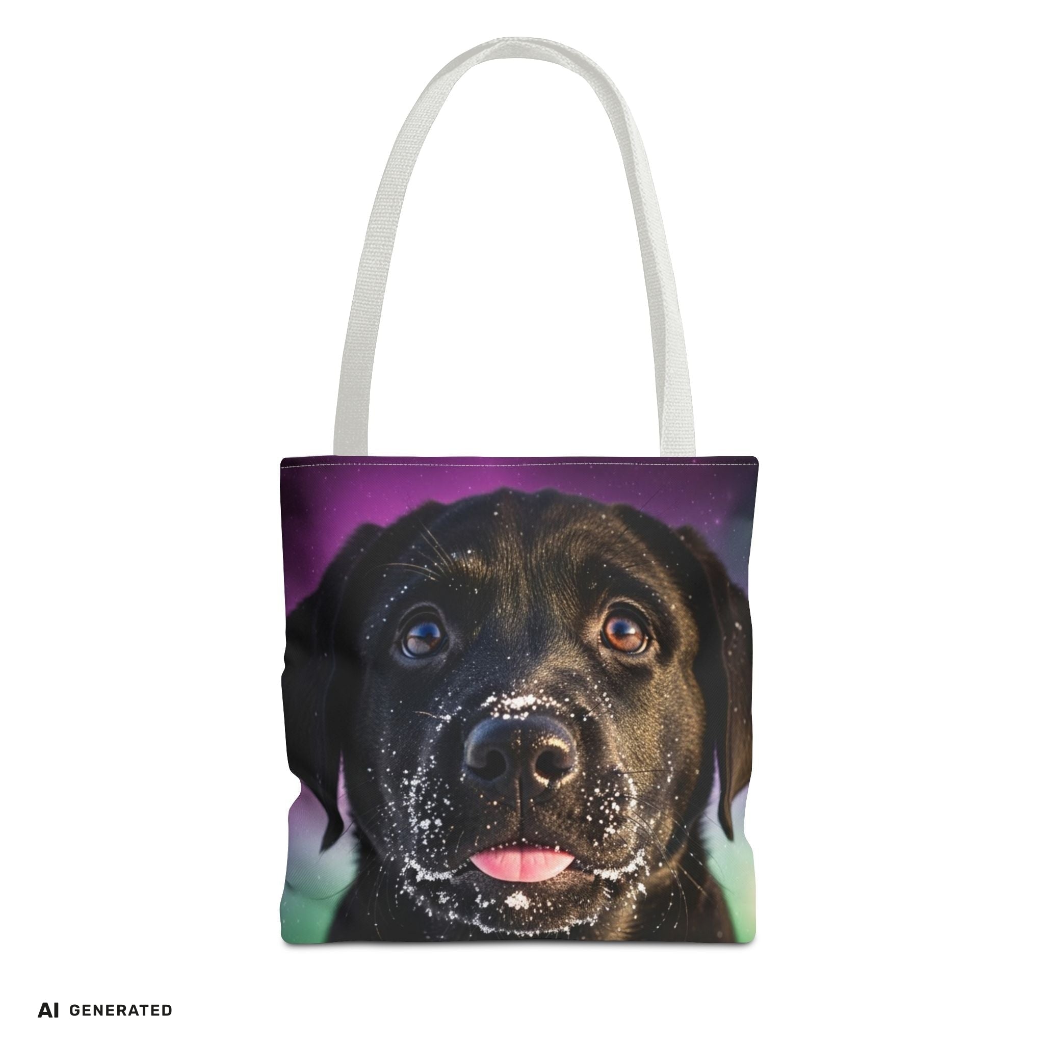 Black Lab Portrait Tote Bag – Labrador Hundeliebhaber Geschenk | musikworlds Artist Collection – AI GENERATED / KI-GENERIERT