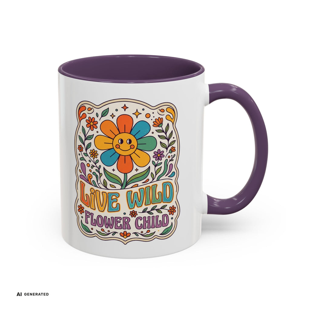 Live Wild Flower Child Kaffeetasse  | musikworlds Artist Collection – AI GENERATED / KI-GENERIERT