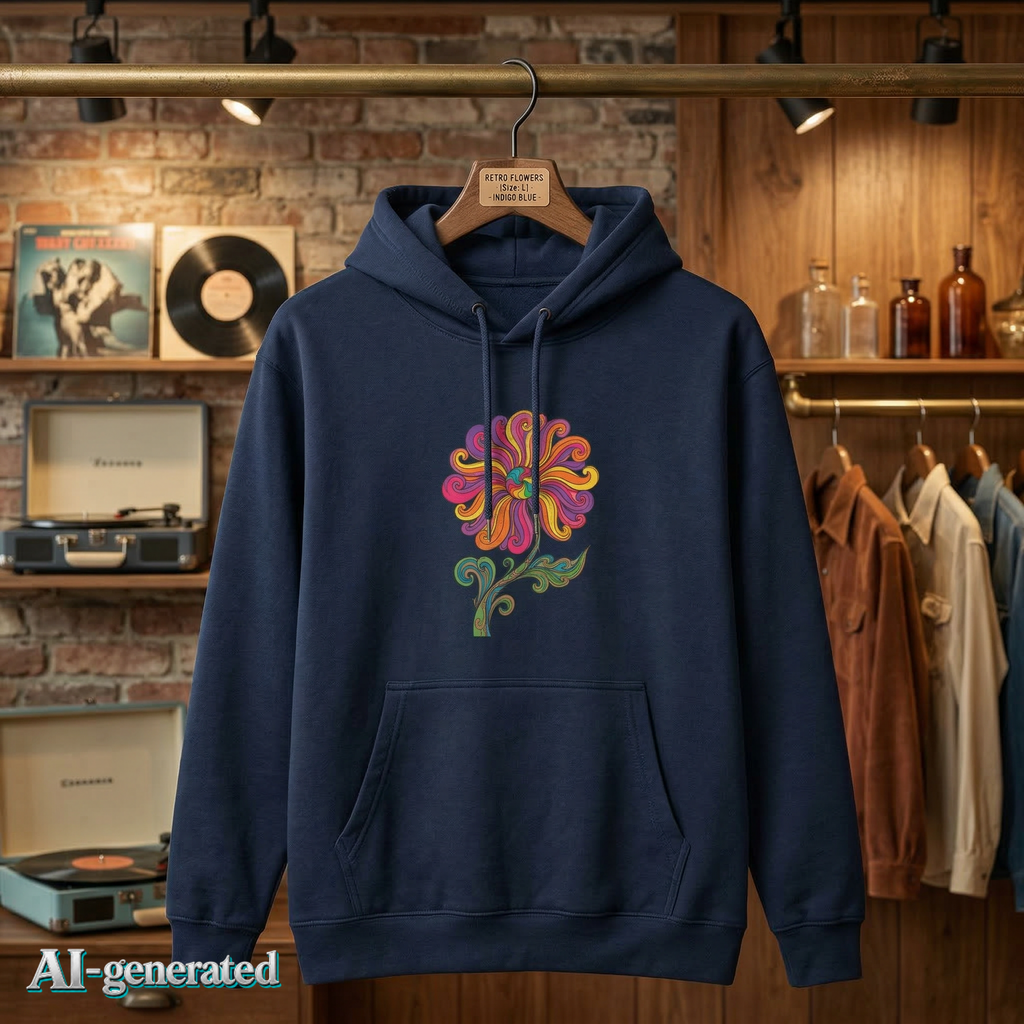 EU AI label - Three-Panel Fleece Hoodie – Kuscheliger Kapuzenpullover | musikworlds