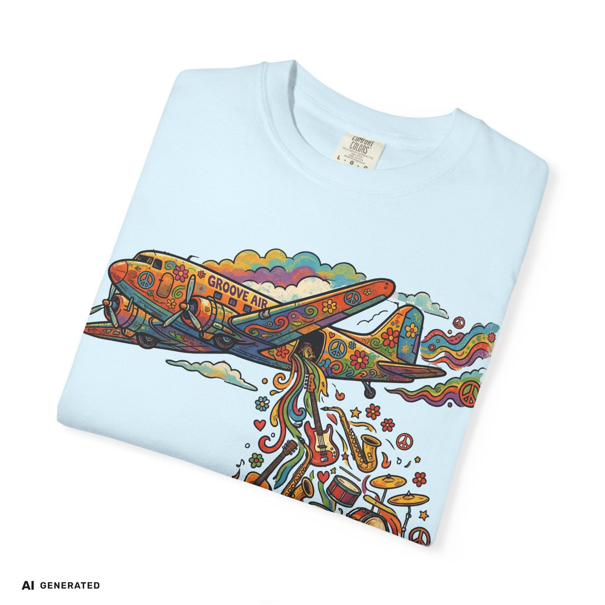 Make Music Not War T-Shirt – Peace Grafik-Tee | musikworlds Artist Collection – AI GENERATED / KI-GENERIERT