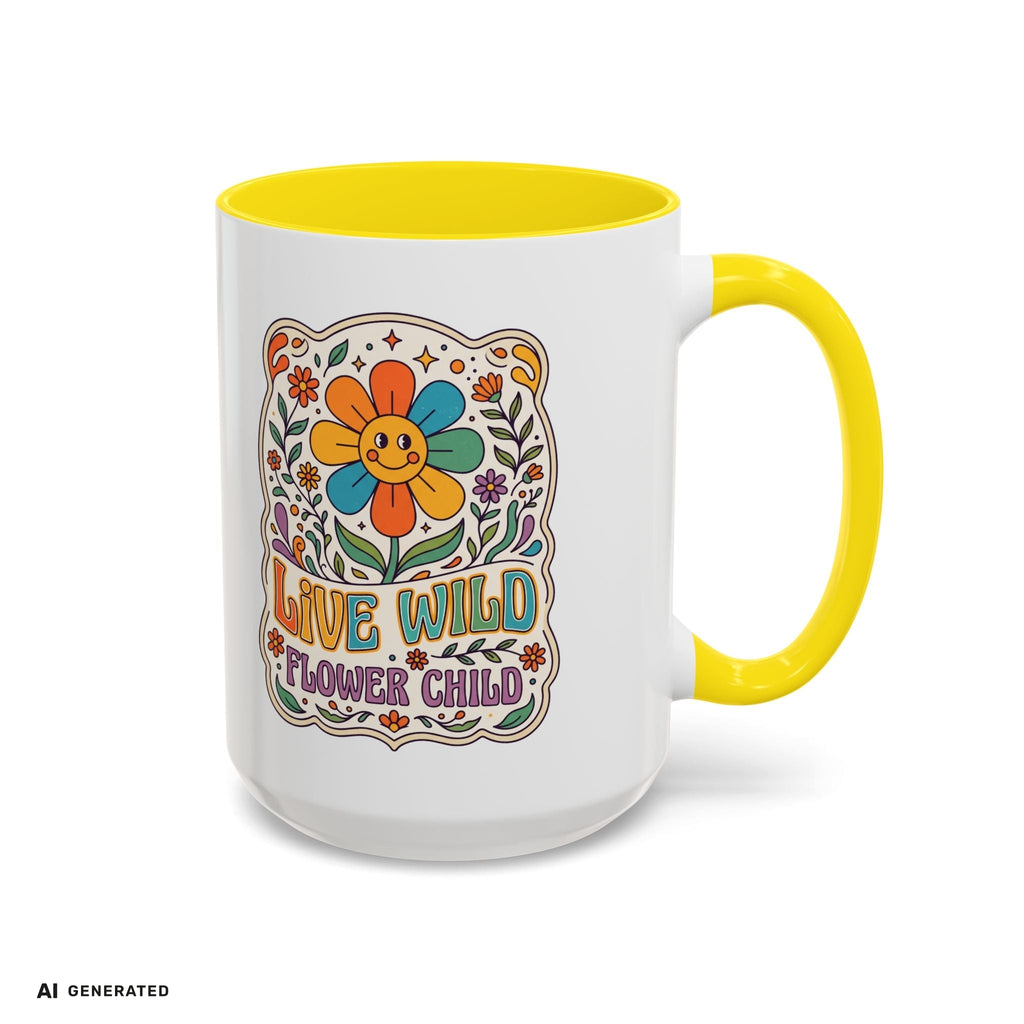 Live Wild Flower Child Kaffeetasse  | musikworlds Artist Collection – AI GENERATED / KI-GENERIERT