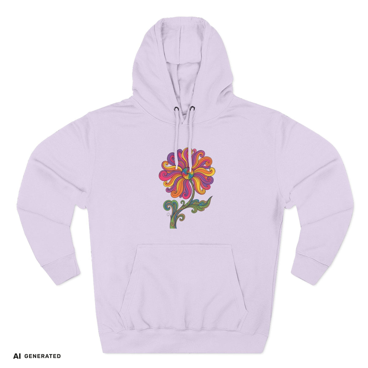 Three-Panel Fleece Hoodie – Kuscheliger Kapuzenpullover | musikworlds Artist Collection – AI GENERATED / KI-GENERIERT