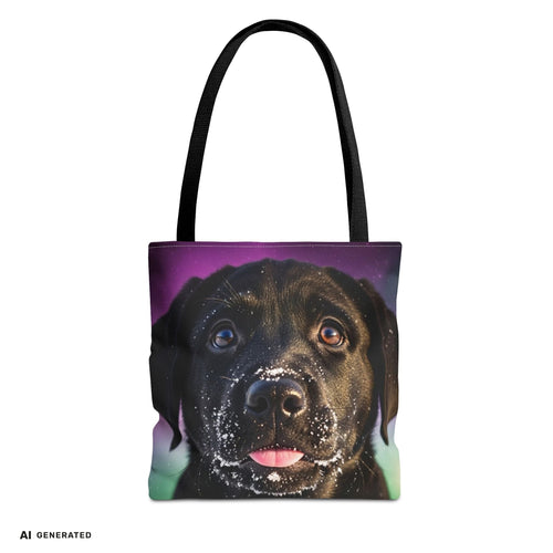 Black Lab Portrait Tote Bag – Labrador Hundeliebhaber Geschenk | musikworlds Artist Collection – AI GENERATED / KI-GENERIERT