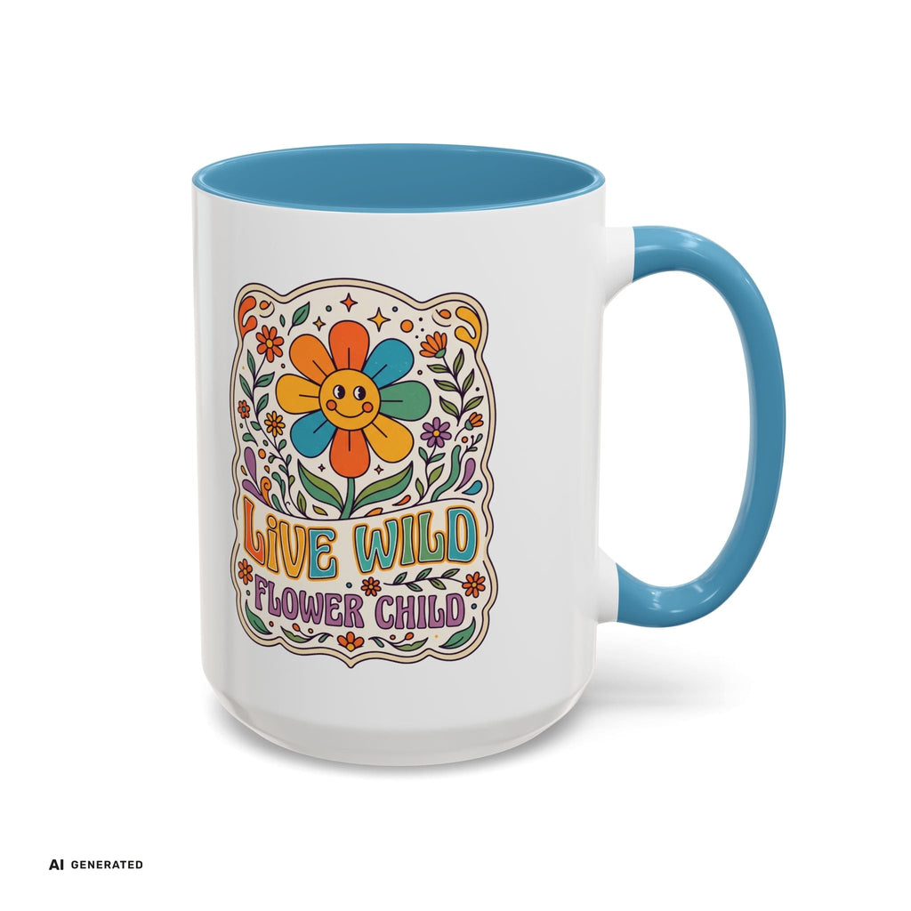 Live Wild Flower Child Kaffeetasse  | musikworlds Artist Collection – AI GENERATED / KI-GENERIERT