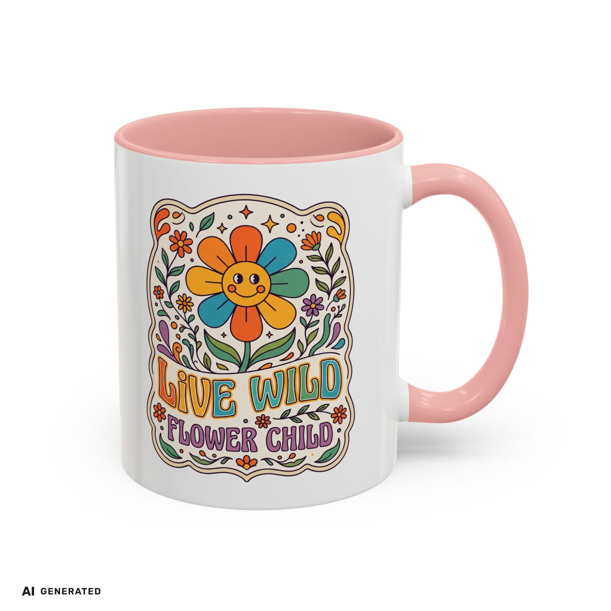 Live Wild Flower Child Kaffeetasse  | musikworlds Artist Collection – AI GENERATED / KI-GENERIERT