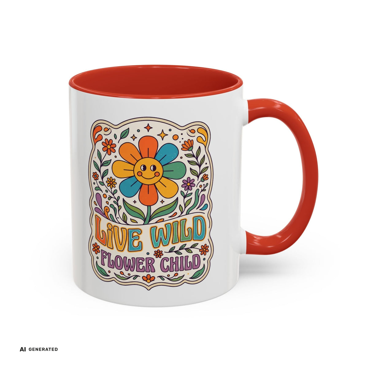 Live Wild Flower Child Kaffeetasse  | musikworlds Artist Collection – AI GENERATED / KI-GENERIERT