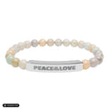 Naturstein Armband PEACE & LOVE | musikworlds Artist Collection – AI GENERATED / KI-GENERIERT