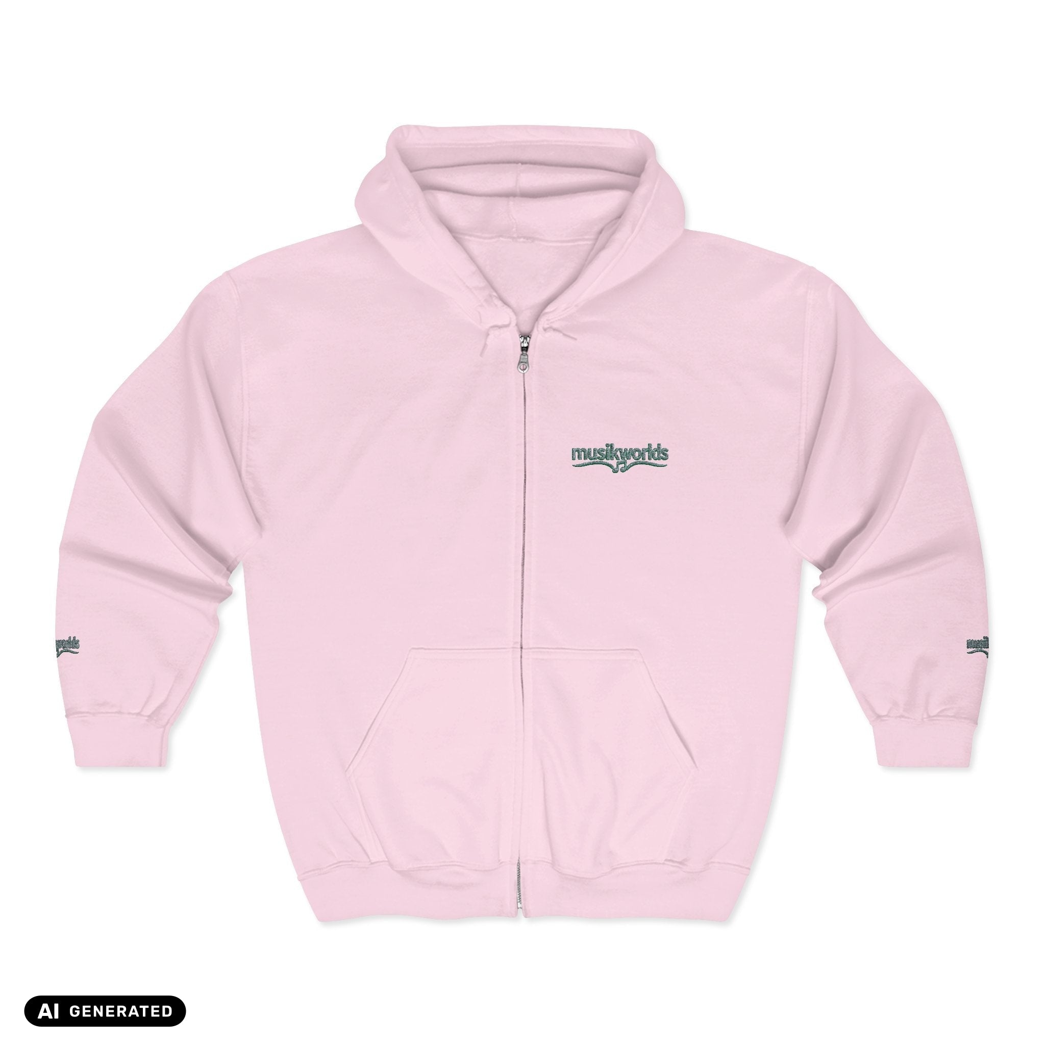 Zip Hoodie | musikworlds – AI GENERATED / KI-GENERIERT