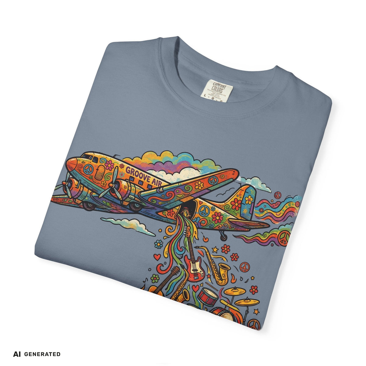 Make Music Not War T-Shirt – Peace Grafik-Tee | musikworlds Artist Collection – AI GENERATED / KI-GENERIERT