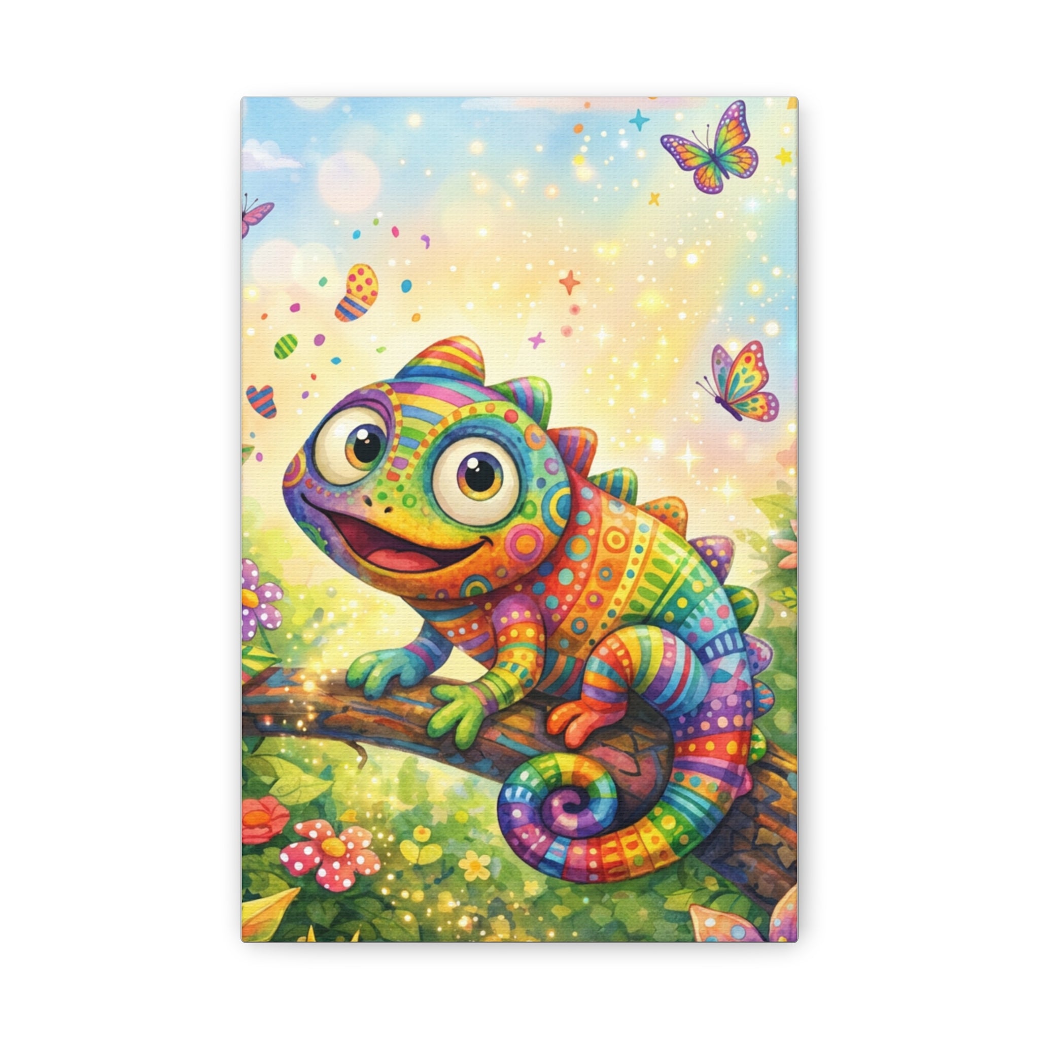 Chamäleon Wandbild – Buntes Kinderzimmer Poster | musikworlds Artist Collection