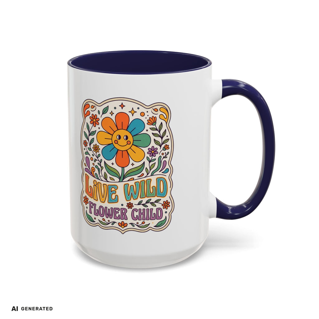 Live Wild Flower Child Kaffeetasse  | musikworlds Artist Collection – AI GENERATED / KI-GENERIERT