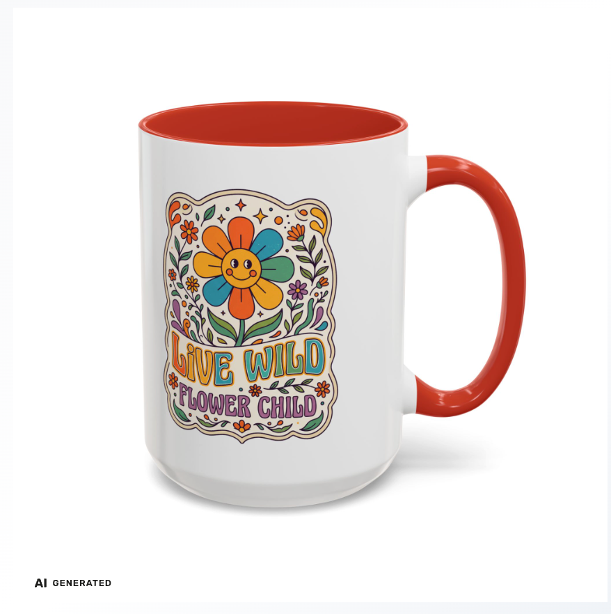 Live Wild Flower Child Mug | musikworlds Artist Collection