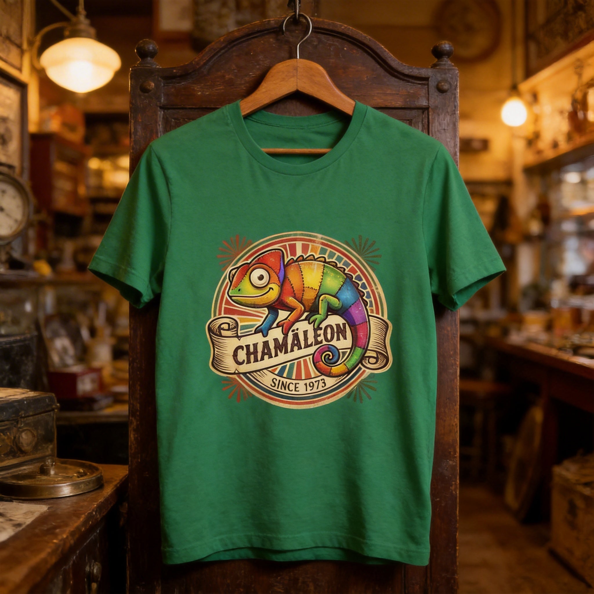 Unisex T-Shirt - Farbi das Chamäleon ohne Lieblingsfarbe