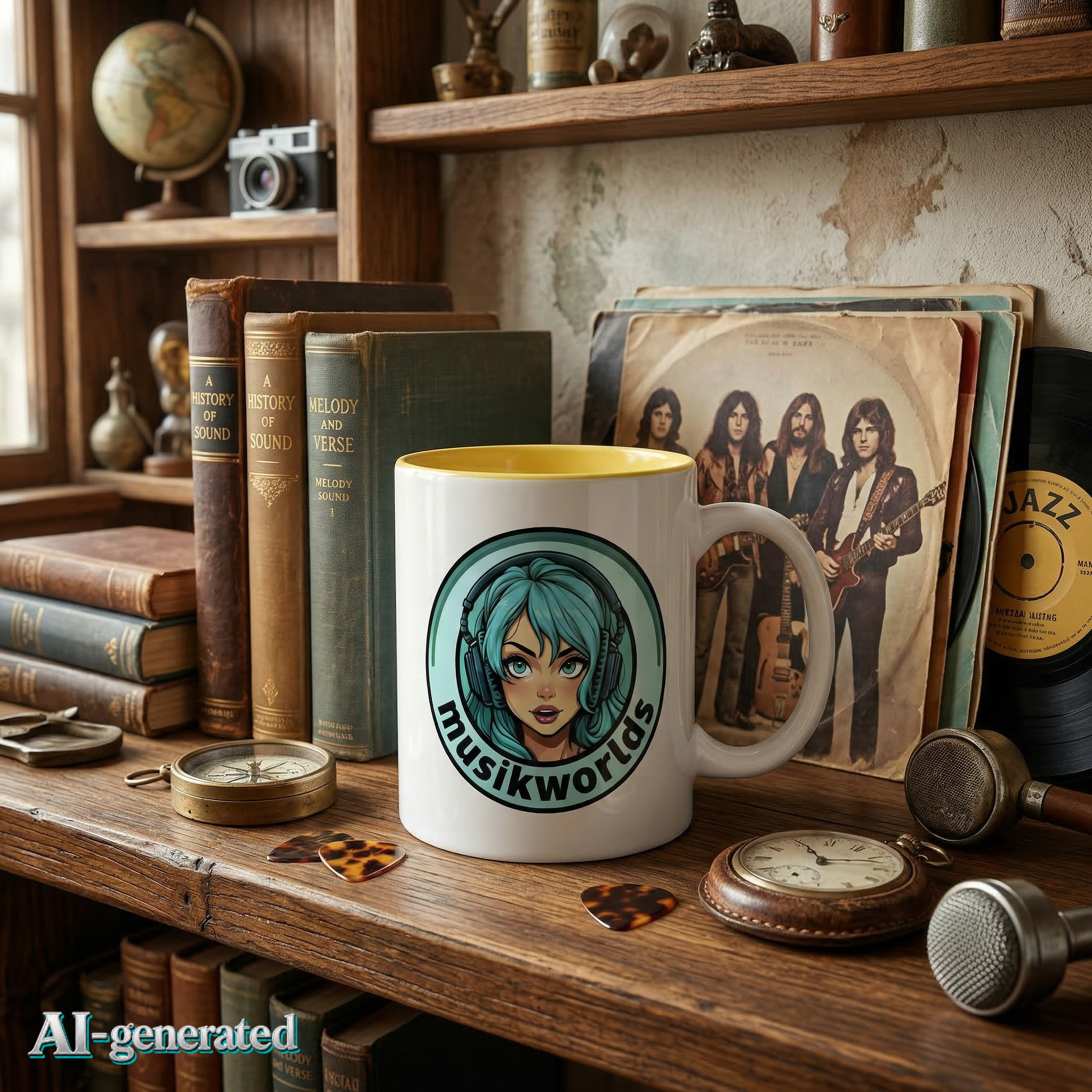 EU AI label - Tasse mit farbigem Innenrand – musikworlds | musikworlds