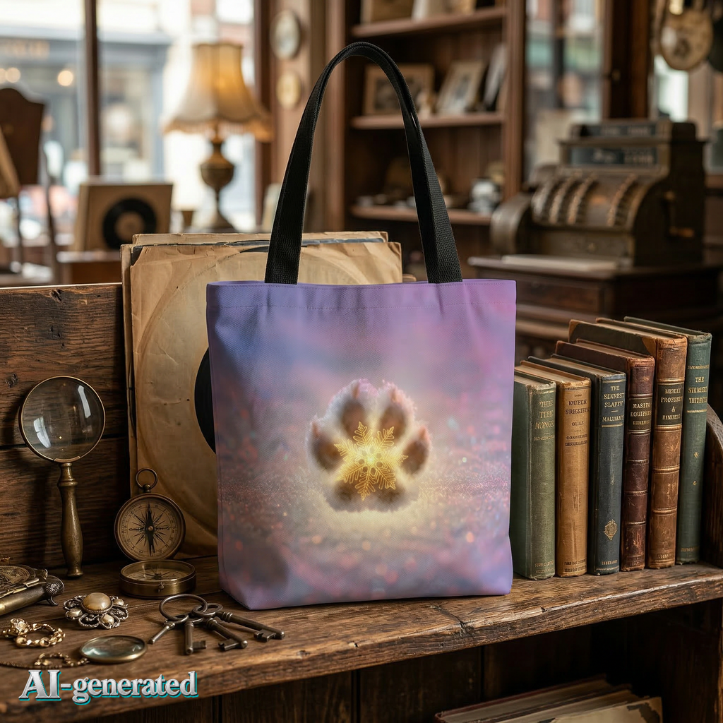 EU AI label - Paw Print Tote Bag – Geschenk für Hundeliebhaber | musikworlds