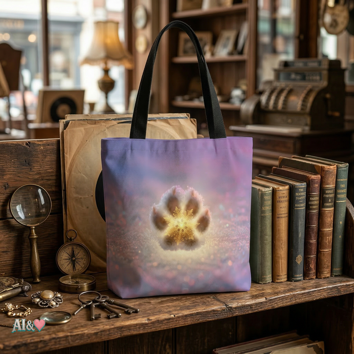Paw Print Tote Bag – Geschenk für Hundeliebhaber | musikworlds Artist Collection – AI CUSTOM / KI CUSTOM