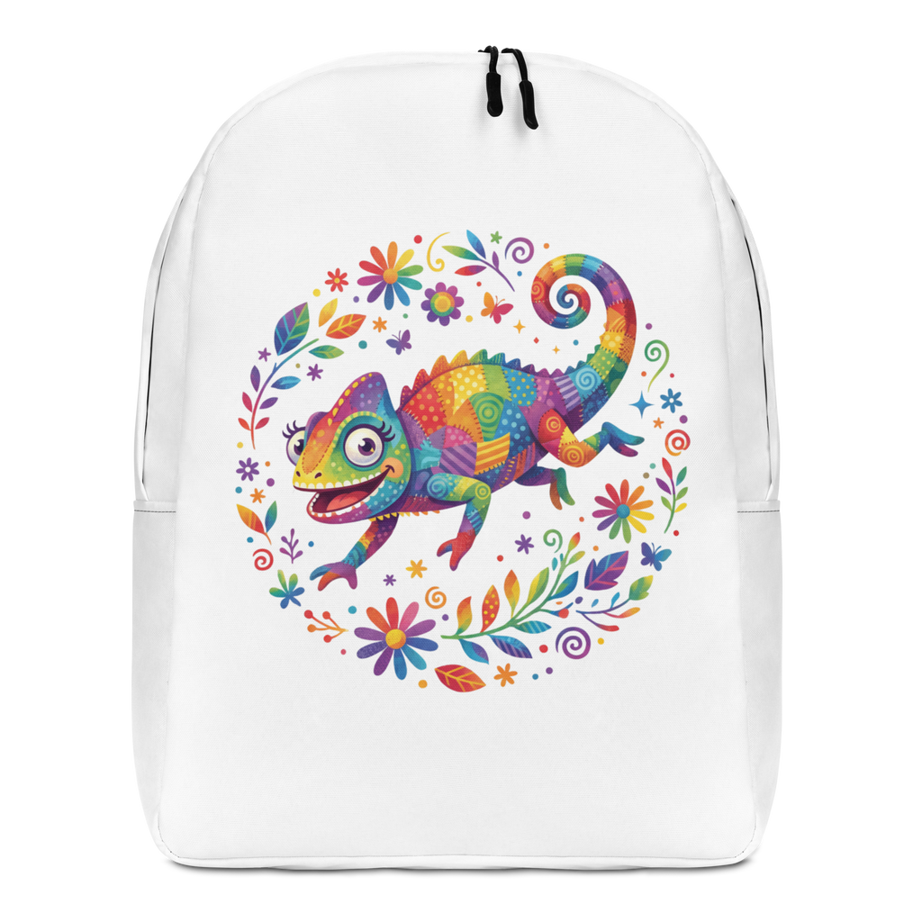 Minimalist Backpack Chamäleon – Bunter Rucksack | musikworlds Artist Collection