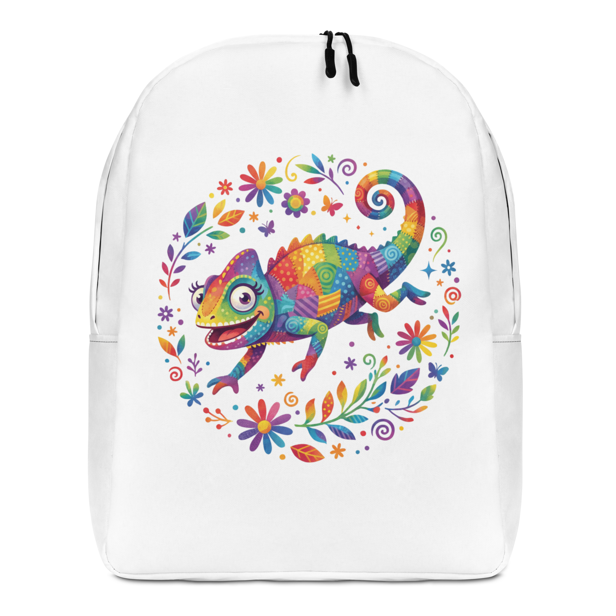 Minimalist Backpack Chamäleon – Bunter Rucksack | musikworlds Artist Collection