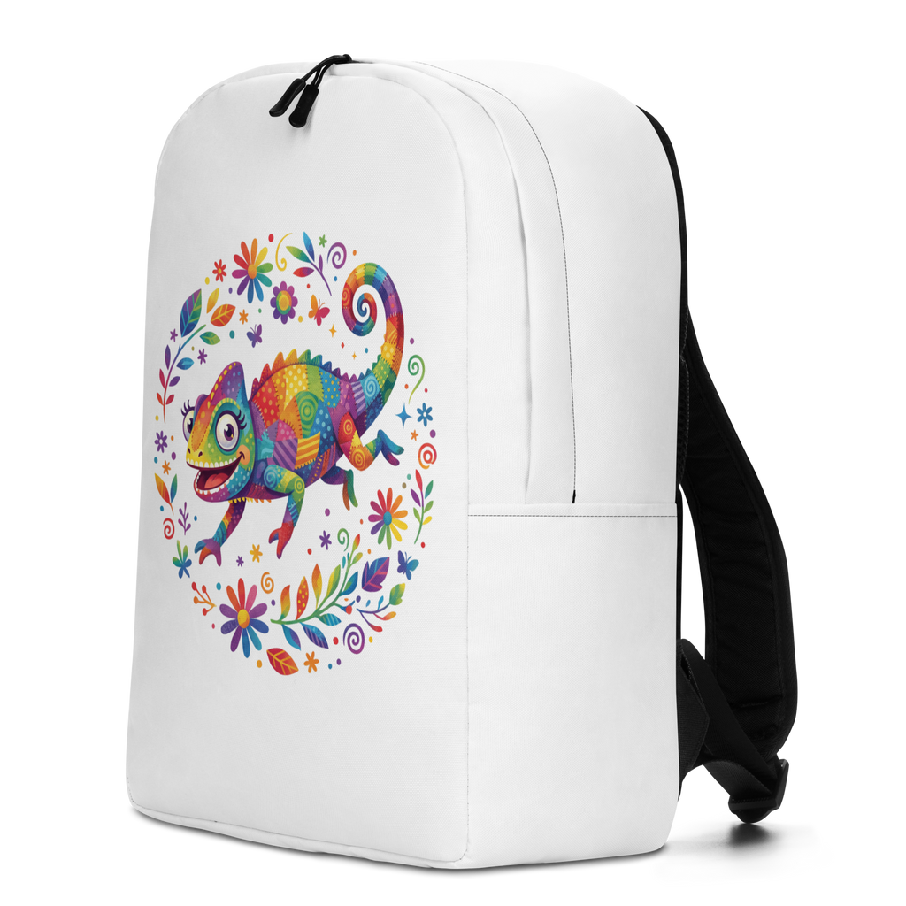 Minimalist Backpack Chamäleon – Bunter Rucksack | musikworlds Artist Collection