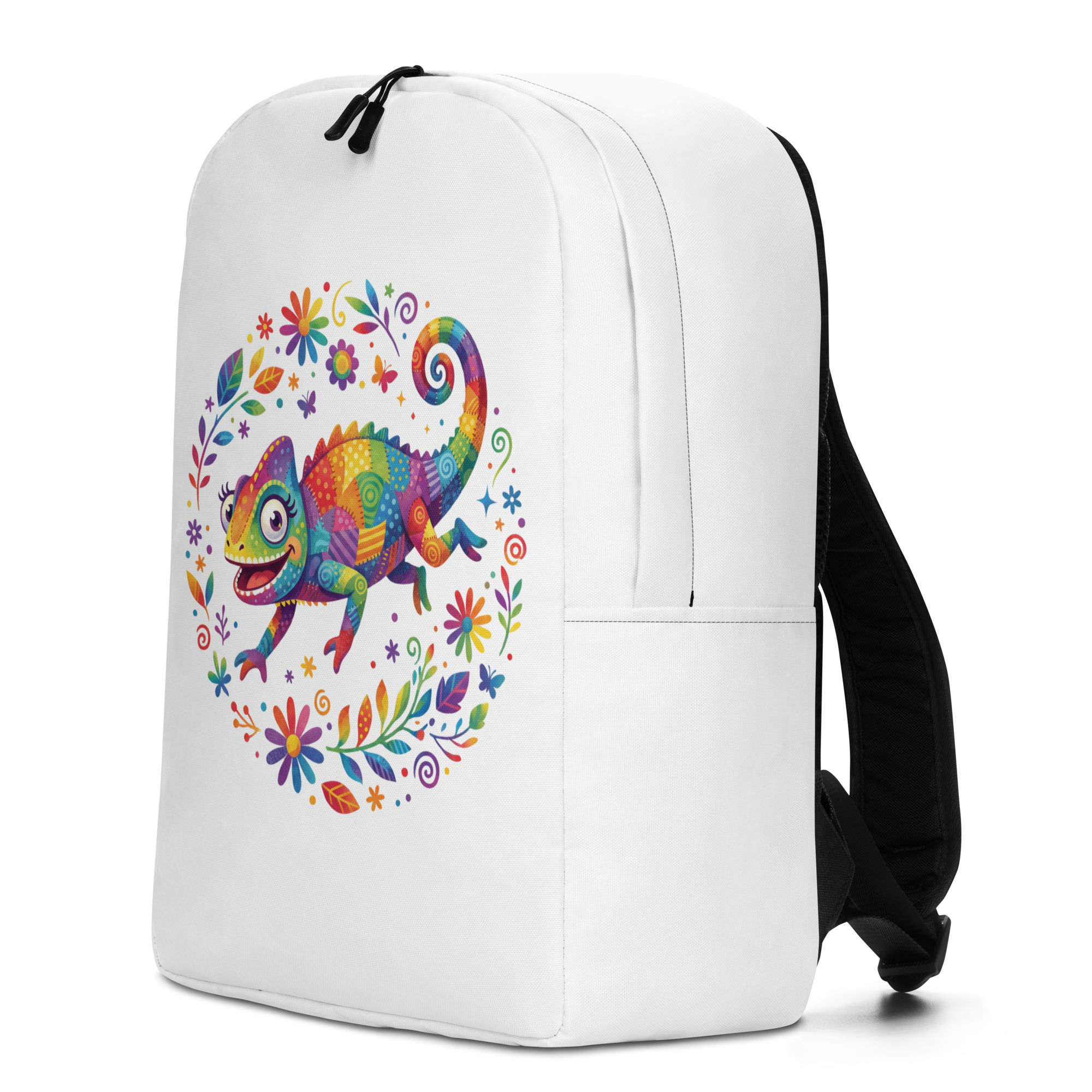 Minimalist Backpack Chamäleon – Bunter Rucksack | musikworlds Artist Collection