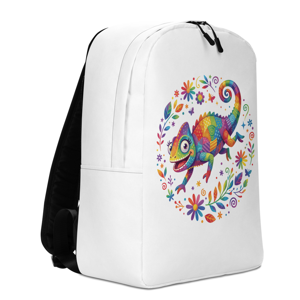 Minimalist Backpack Chamäleon – Bunter Rucksack | musikworlds Artist Collection