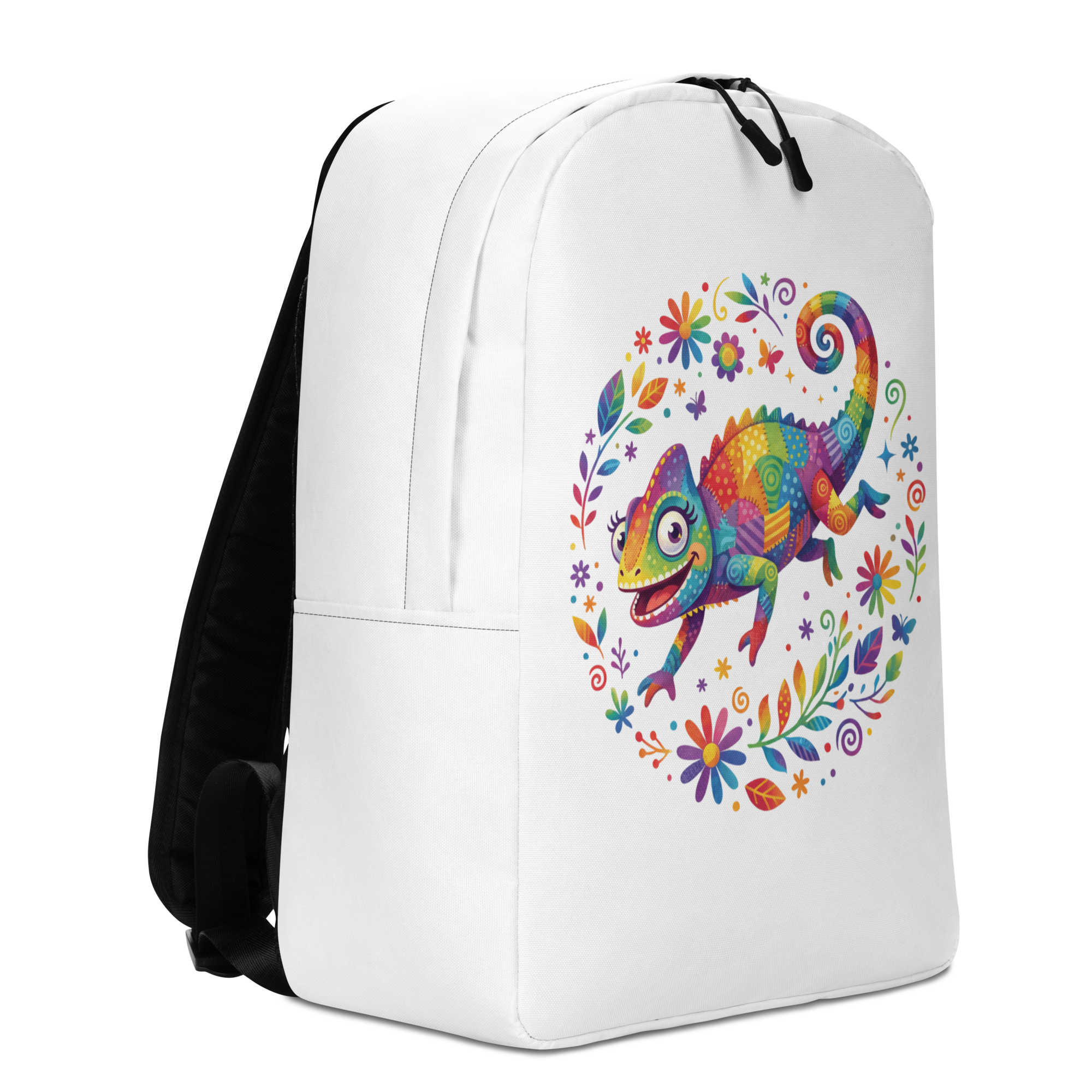 Minimalist Backpack Chamäleon – Bunter Rucksack | musikworlds Artist Collection