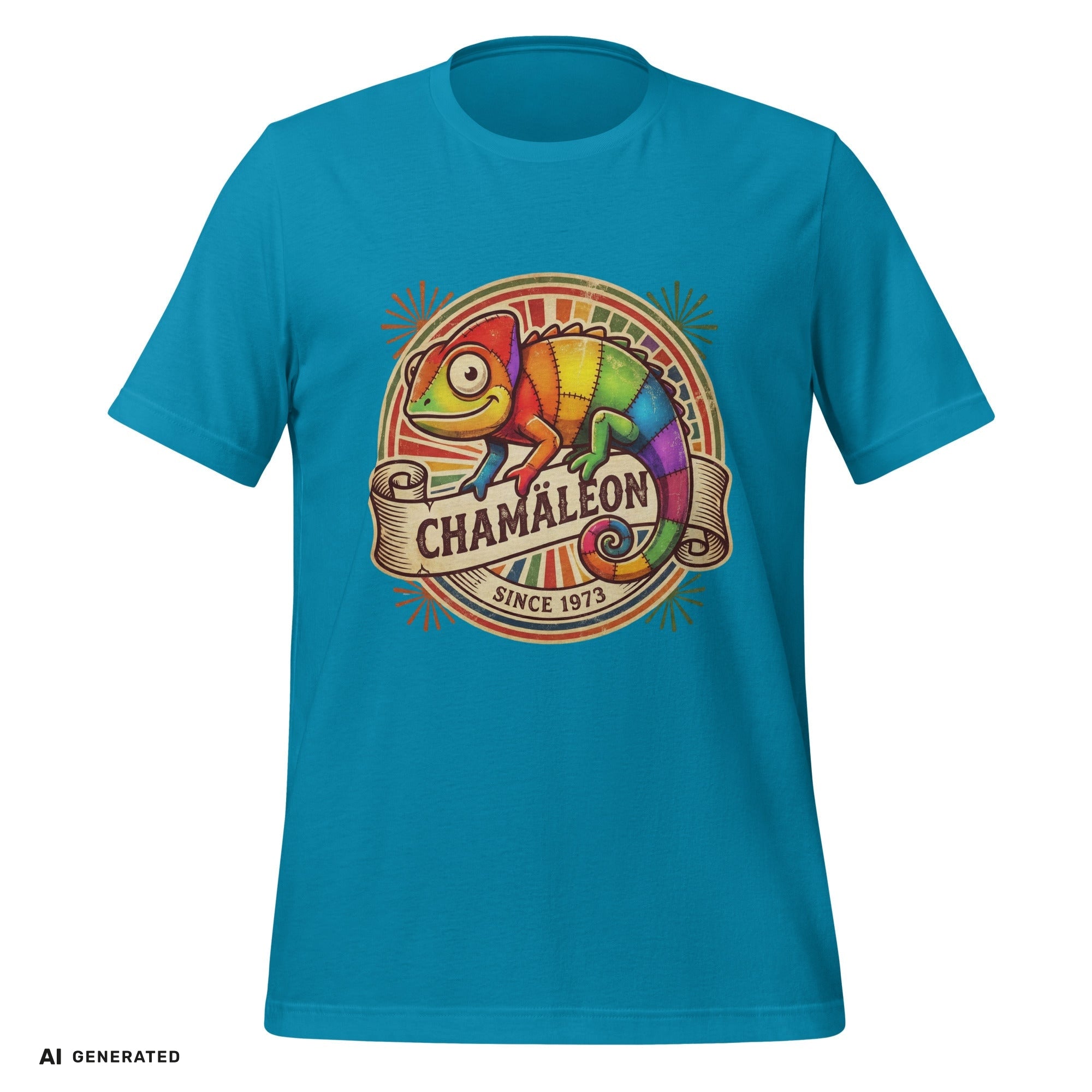Farbi das Chamäleon T-Shirt – Lustiges-Grafik-Tee | musikworlds Artist Collection – AI GENERATED / KI-GENERIERT
