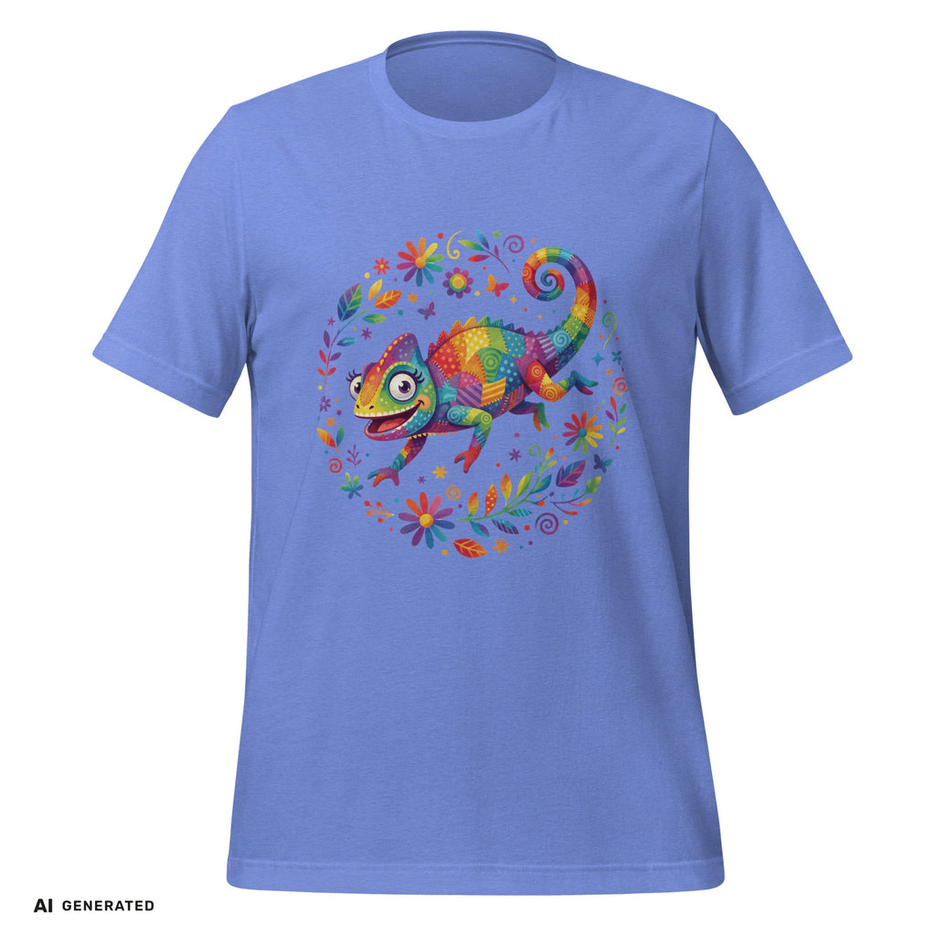 T-Shirt Chamäleon – Buntes Tier-Grafik-Tee | musikworlds Artist Collection – AI GENERATED / KI-GENERIERT