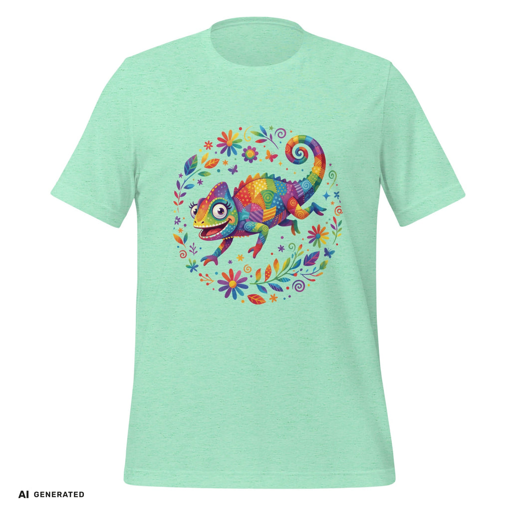 T-Shirt Chamäleon – Buntes Tier-Grafik-Tee | musikworlds Artist Collection – AI GENERATED / KI-GENERIERT