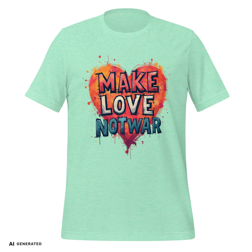 Make Love Not War T-Shirt – Peace Grafik-Tee | musikworlds Artist Collection – AI GENERATED / KI-GENERIERT