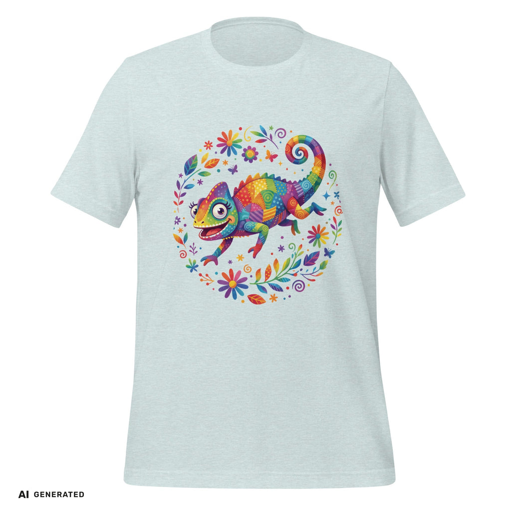 T-Shirt Chamäleon – Buntes Tier-Grafik-Tee | musikworlds Artist Collection – AI GENERATED / KI-GENERIERT