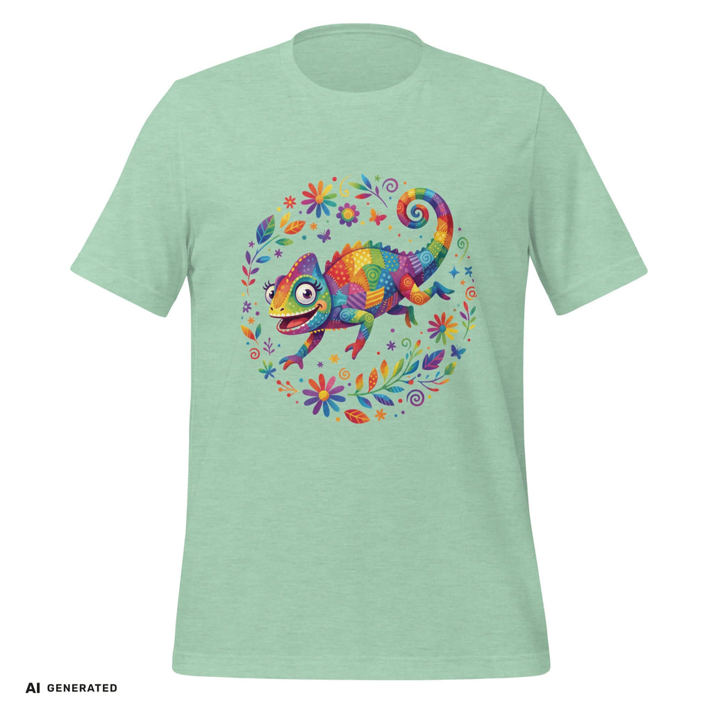 T-Shirt Chamäleon – Buntes Tier-Grafik-Tee | musikworlds Artist Collection – AI GENERATED / KI-GENERIERT