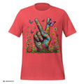 T-Shirt Flowery Hand Peace – Boho Grafik-Tee | musikworlds Artist Collection – AI GENERATED / KI-GENERIERT