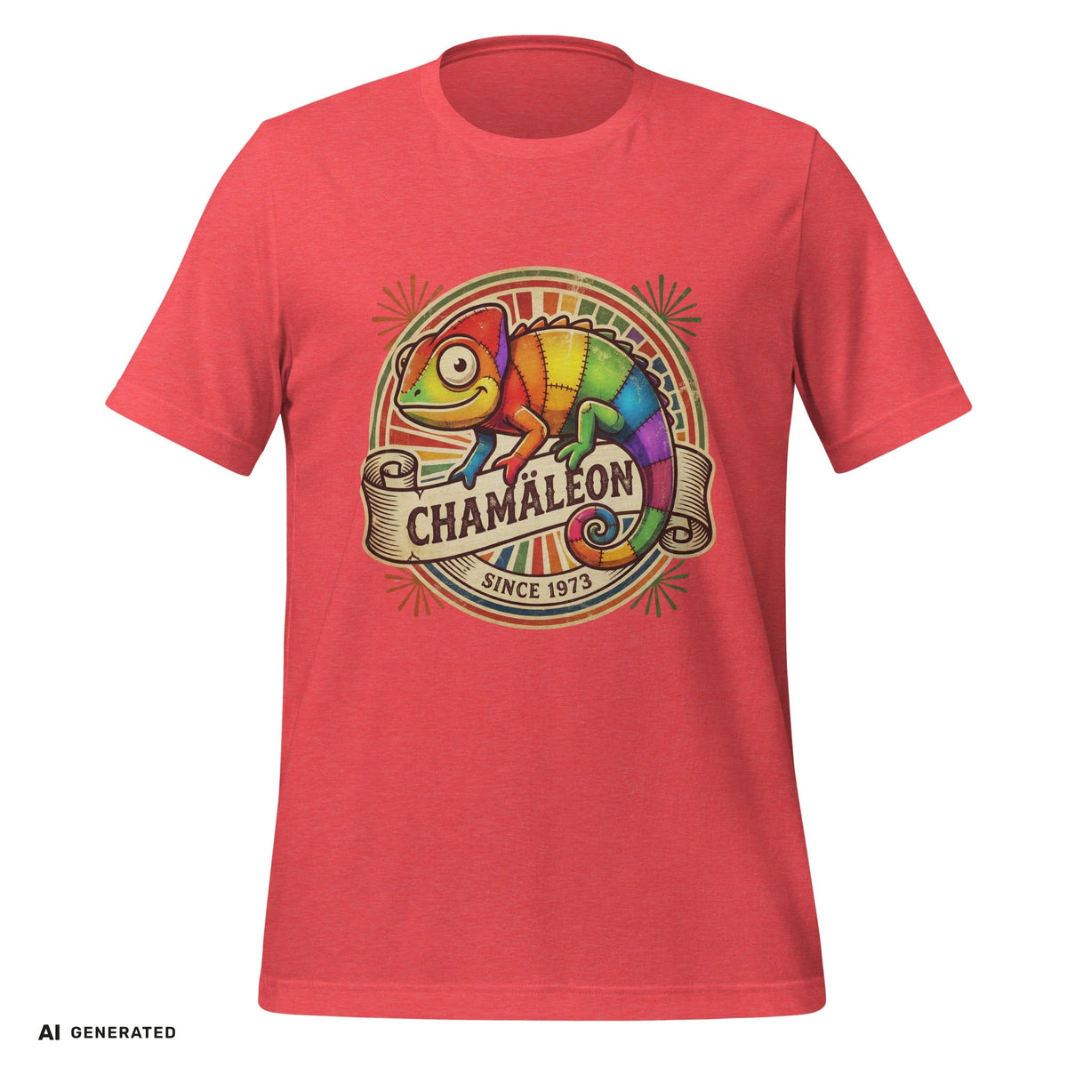 Farbi das Chamäleon T-Shirt – Lustiges-Grafik-Tee | musikworlds Artist Collection – AI GENERATED / KI-GENERIERT
