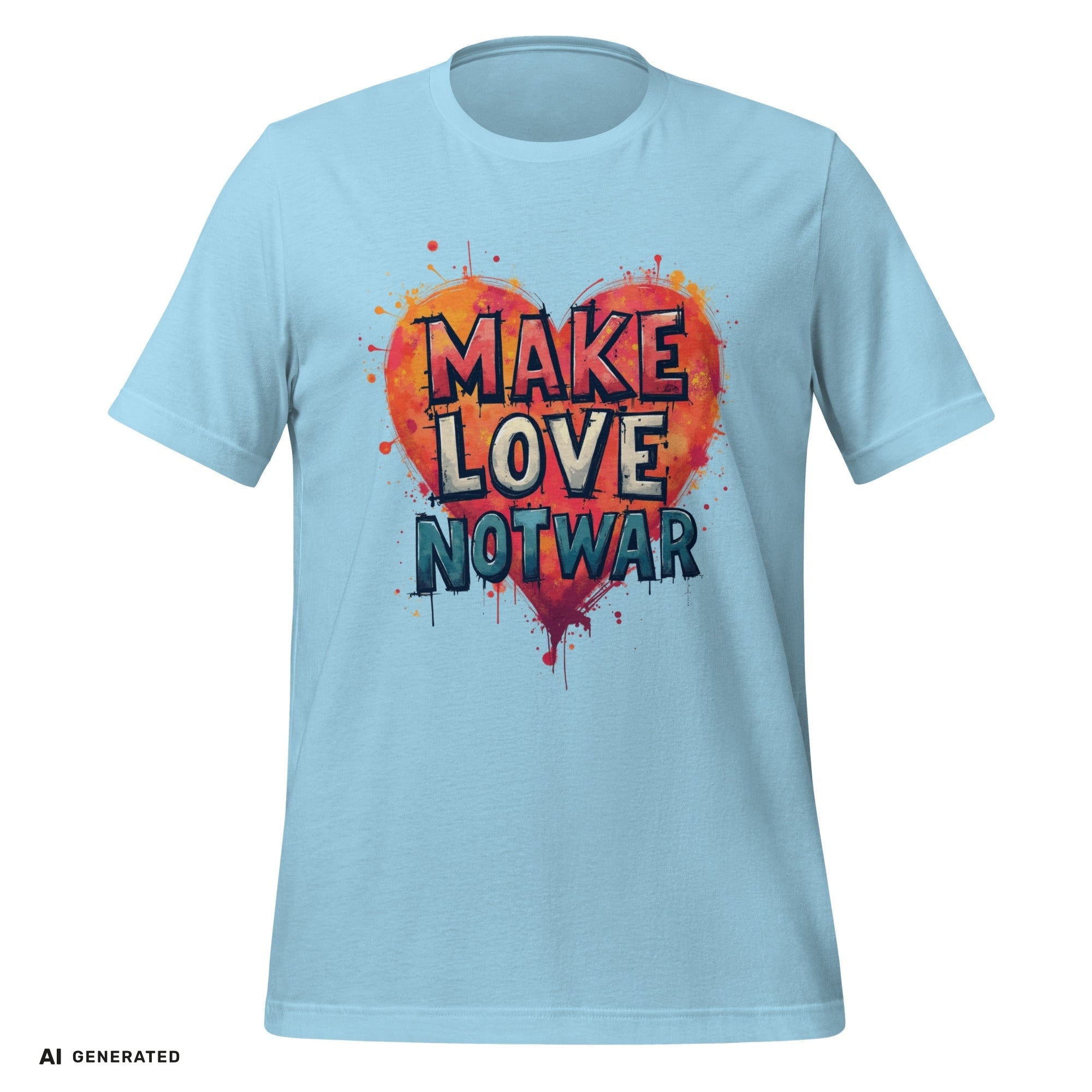 Make Love Not War T-Shirt – Peace Grafik-Tee | musikworlds Artist Collection – AI GENERATED / KI-GENERIERT